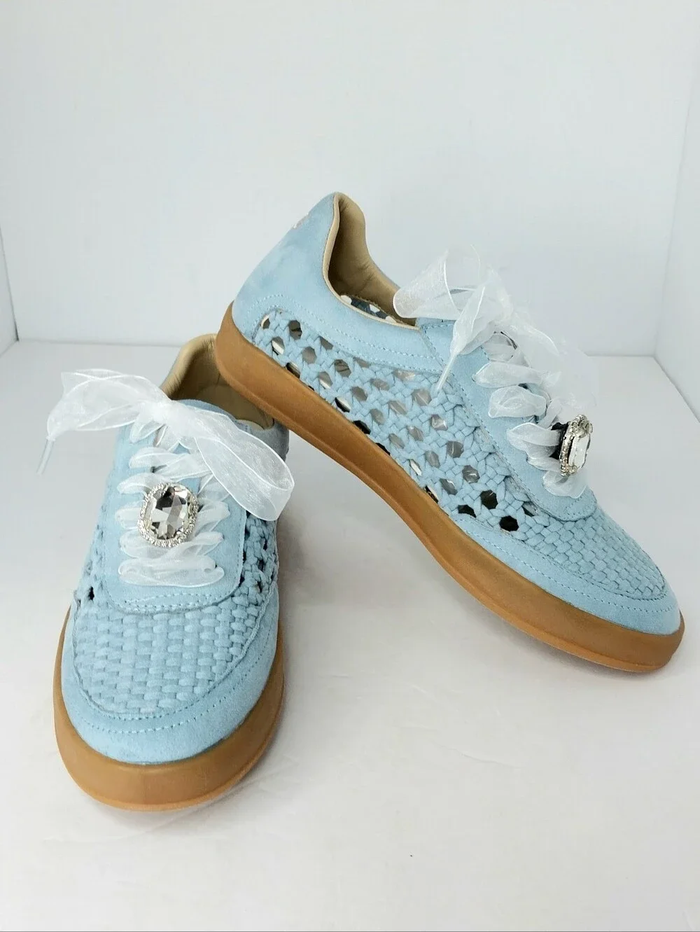 Mi,iM Giselle Suede and Woven Panels Sneakers, NEW, Size 7.5